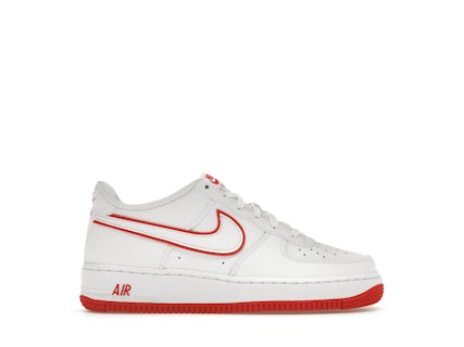 Nike Air Force Low Blanco Picante Rojo (para escolares) DV7762