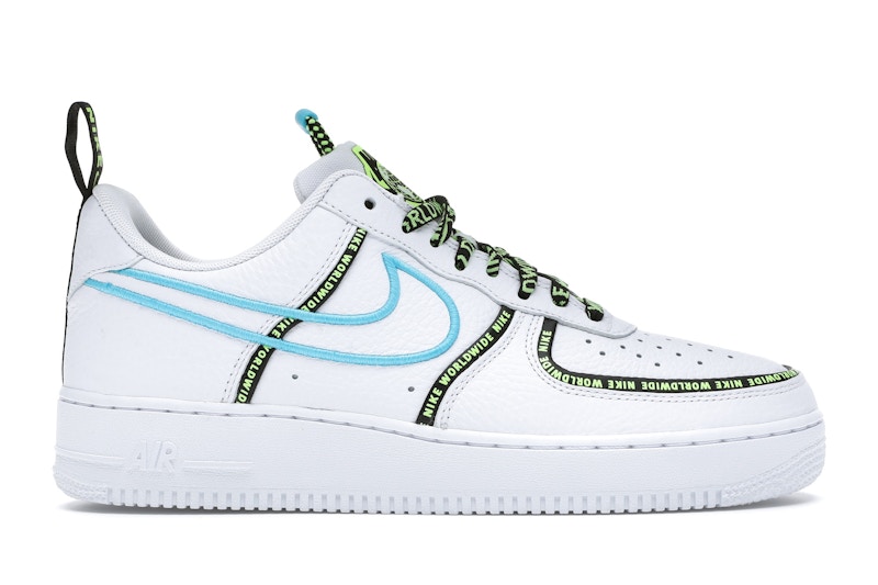 Air force 1 07 trainers white black blue fury sales