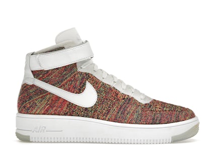 Nike Air Force Mid Flyknit Multi-Color White Men's 817420-700 US