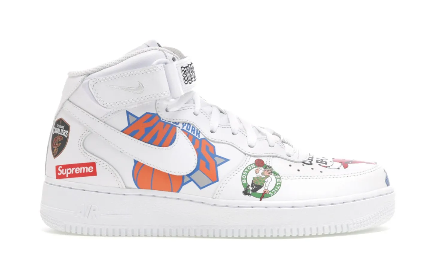 Nike Air Force 1 Mid Supreme NBA White - AQ8017-100