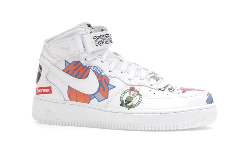 Nike Air Force 1 Mid Supreme NBA White Nike Air Force 1 Mid Supreme NBA White