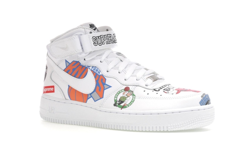 Nike Air Force 1 Mid Supreme NBA White
