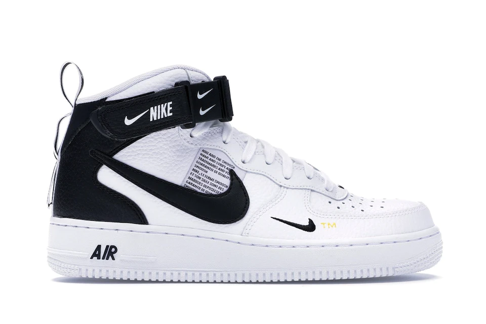 Nike Air Force 1 Mid Utility White Black 0