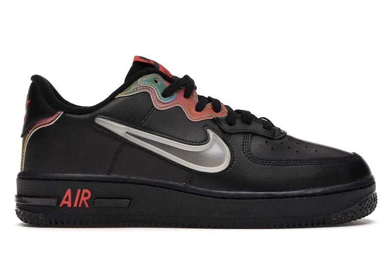 Nike Air Force 1 React Black Glow Habanero Red Men s CN9838 001 US