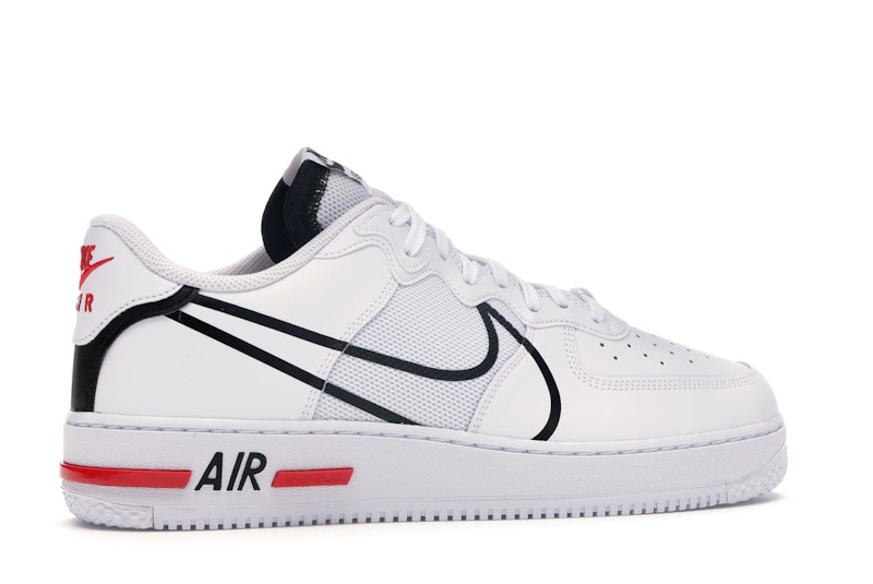 Nike Air Force 1 React White Black Red - CD4366-100 Nike Air Force 1 React White Black Red - CD4366-100