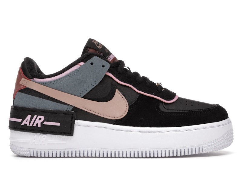 Nike air force sales pink and black