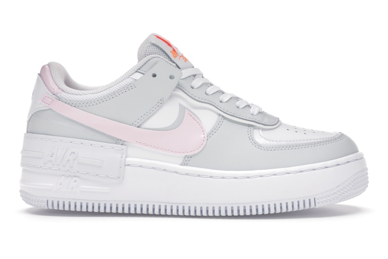 Grey and pink air clearance force ones