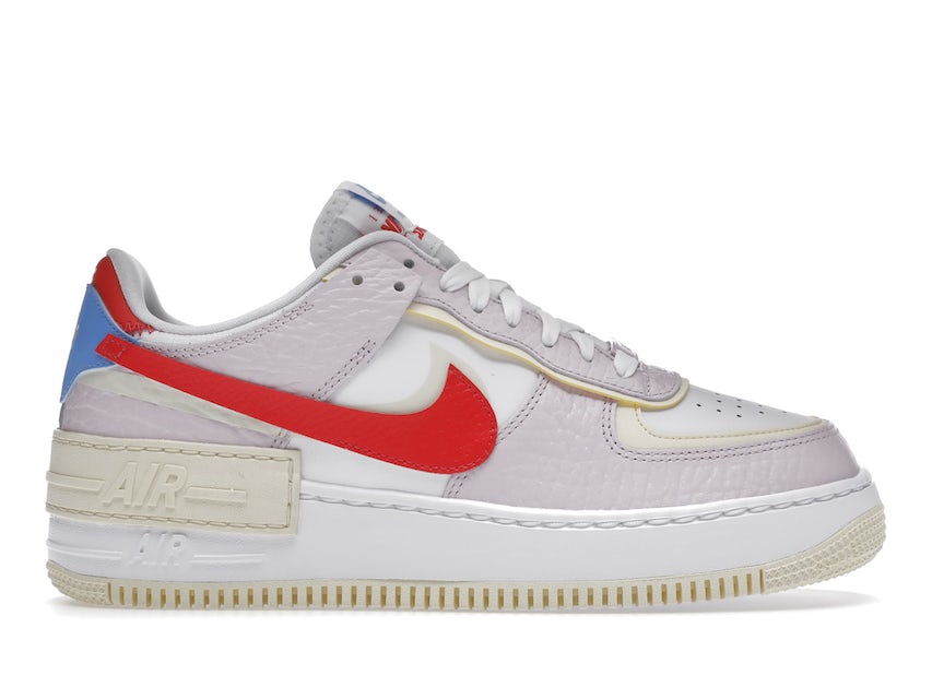 Nike Air Force 1 Shadow sneakers in white red and blue