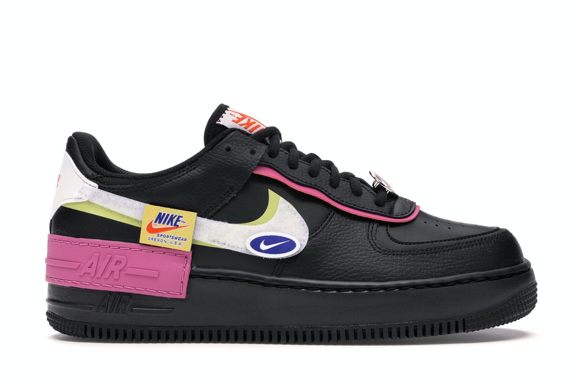 Nike Air Force 1 Low Shadow Removable Patches Black Pink (Women's