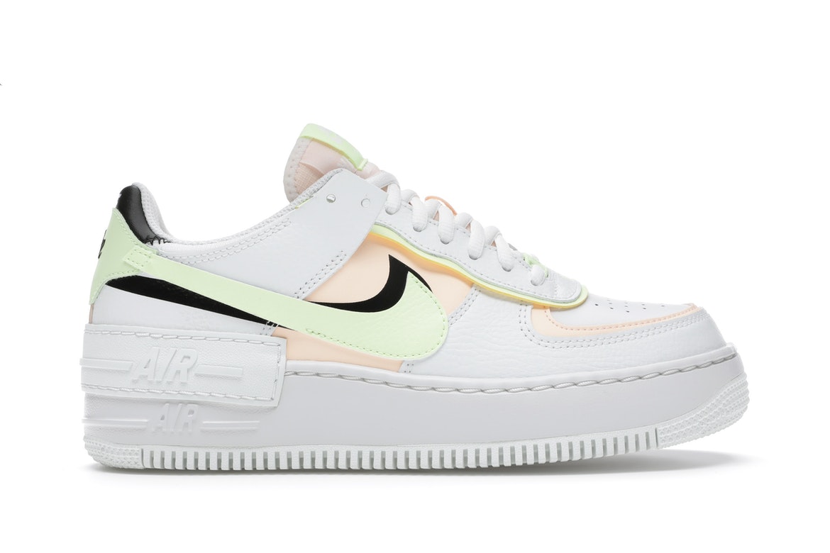 Nike Air Force 1 Low Shadow Summit White Barely Volt Crimson Tint 