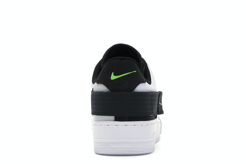 nike air force 1 type white black volt sneaker