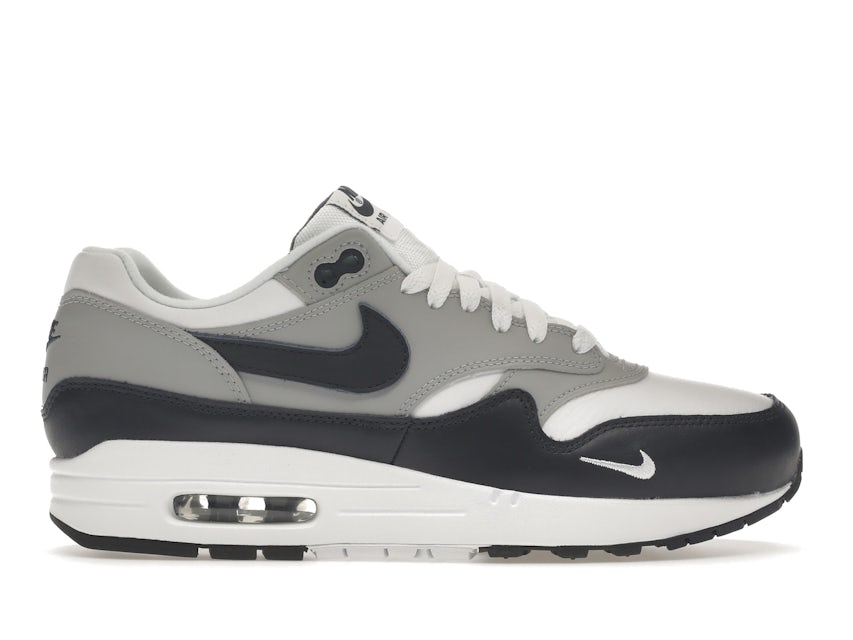 Nike White and Grey Air Max 1 LV8 Sneakers