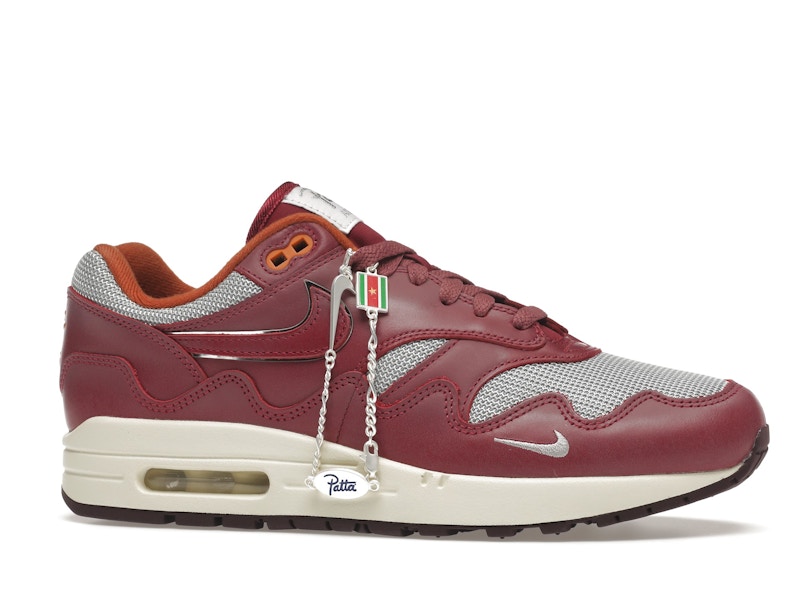 Nike Air Max 1 Patta Waves Rush Maroon (with Bracelet)