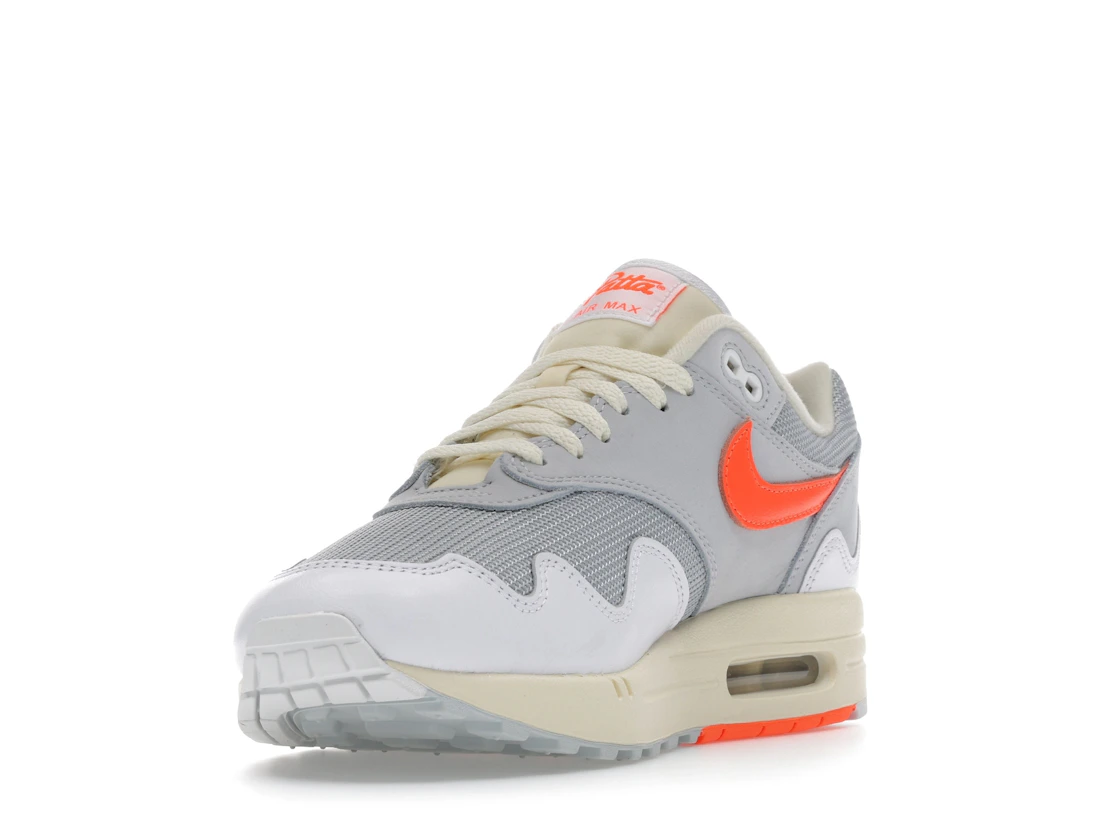 Nike Air Max 1 Patta Waves White Hyper Crimson (With Bracelet)