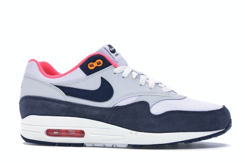 Nike Air Max 1 Pure Platinum Midnight Navy Racer Pink (Women's)