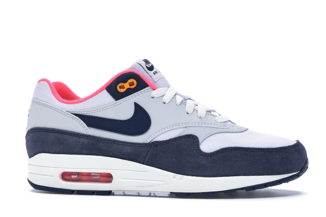 Nike Air Max 1 Pure Platinum Midnight Navy Racer Pink (Women's)
