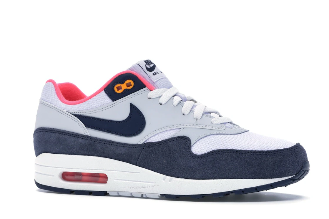Nike Air Max 1 Pure Platinum Midnight Navy Racer Pink (Women's)