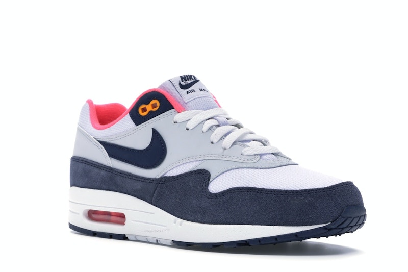 Nike Air Max 1 Pure Platinum Midnight Navy Racer Pink (Women's)