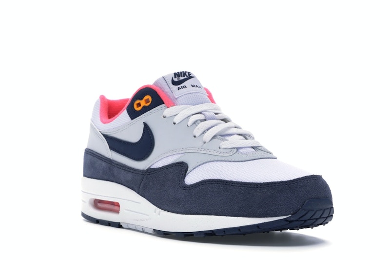 Nike Air Max 1 Pure Platinum Midnight Navy Racer Pink (Women's)