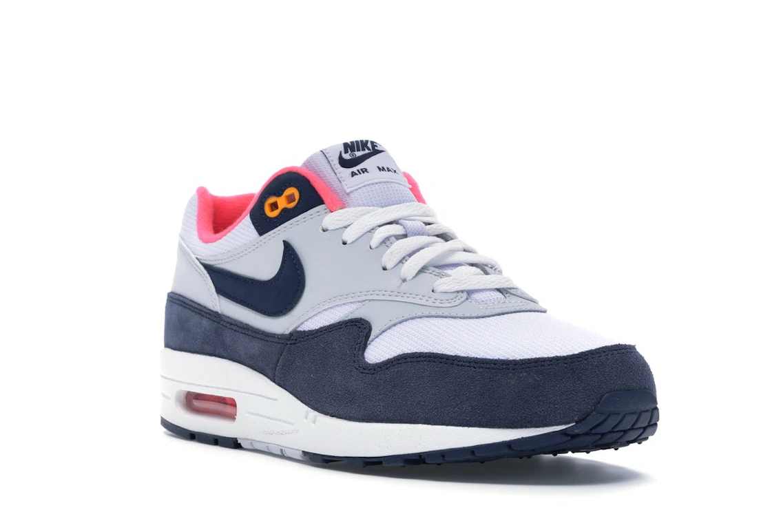 Nike Air Max 1 Pure Platinum Midnight Navy Racer Pink (Women's)