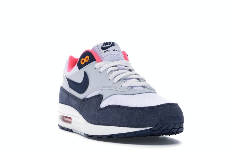 Nike Air Max 1 Pure Platinum Midnight Navy Racer Pink (Women's)