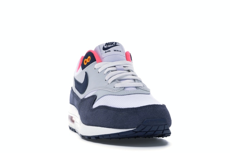 Nike Air Max 1 Pure Platinum Midnight Navy Racer Pink (Women's)
