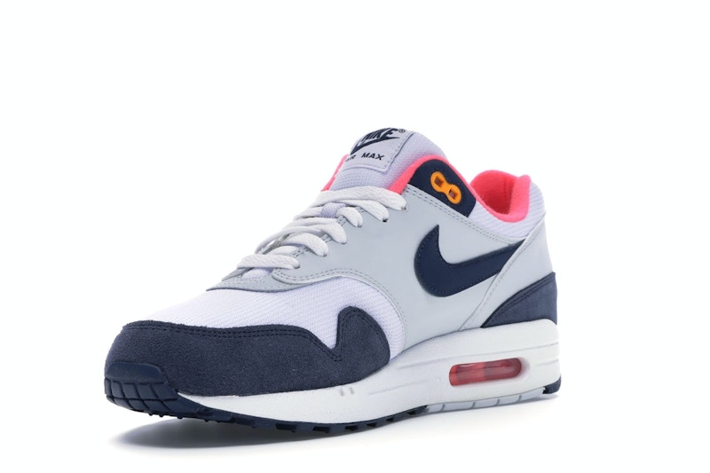 Nike Air Max 1 Pure Platinum Midnight Navy Racer Pink (Women's)