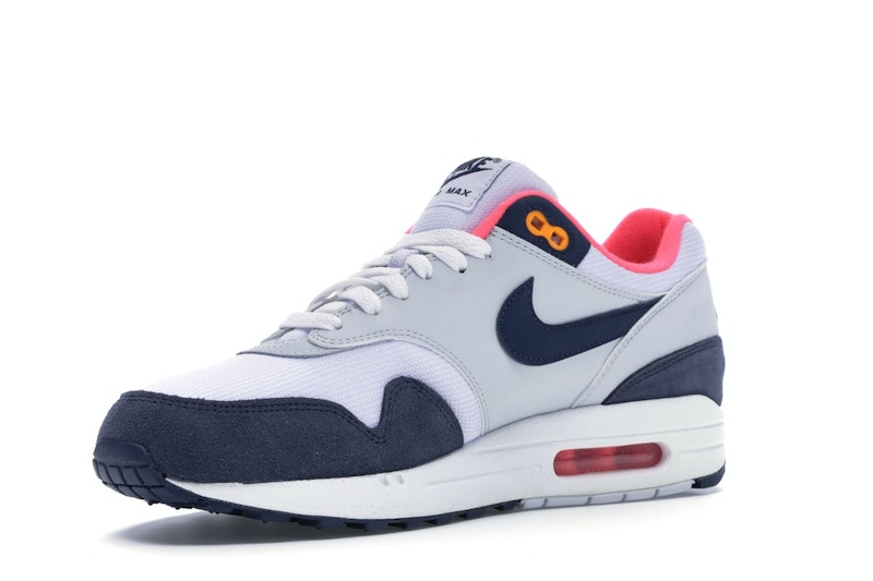 Nike Air Max 1 Pure Platinum Midnight Navy Racer Pink (Women's)