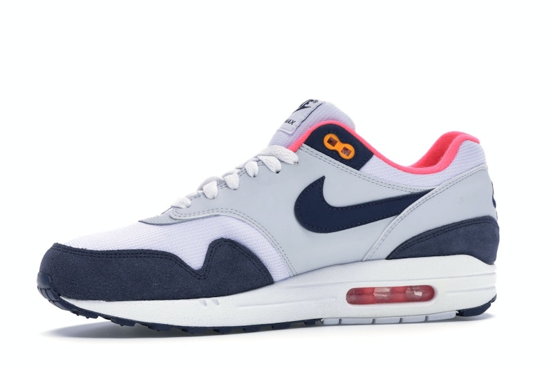 Nike Air Max 1 Pure Platinum Midnight Navy Racer Pink (Women's)