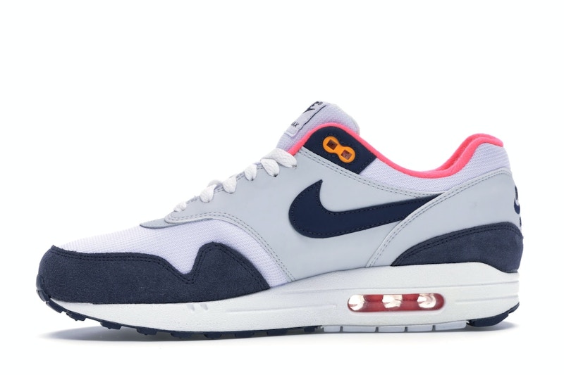 Nike Air Max 1 Pure Platinum Midnight Navy Racer Pink (Women's)