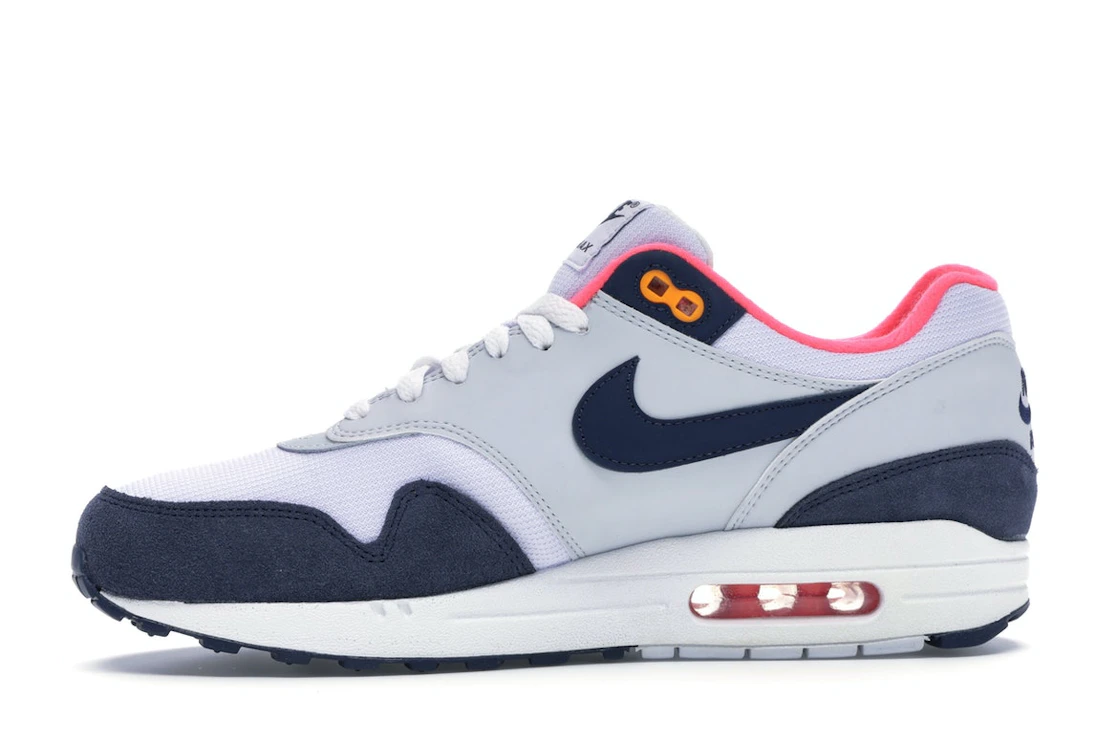 Nike Air Max 1 Pure Platinum Midnight Navy Racer Pink (Women's)