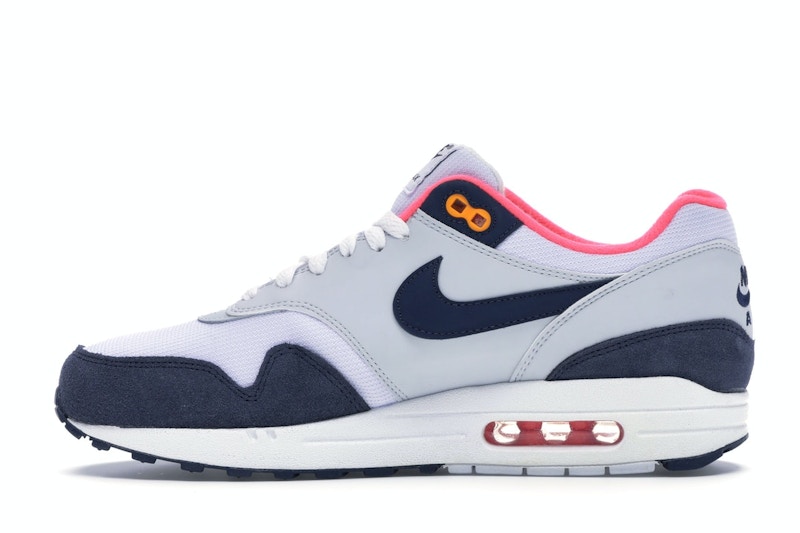 Nike Air Max 1 Pure Platinum Midnight Navy Racer Pink (Women's)
