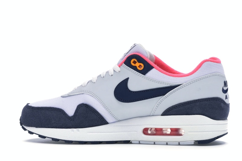 Nike Air Max 1 Pure Platinum Midnight Navy Racer Pink (Women's)