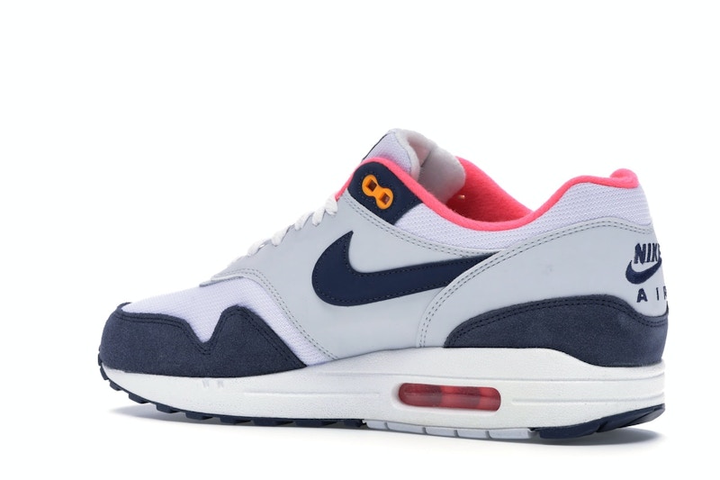 Nike Air Max 1 Pure Platinum Midnight Navy Racer Pink (Women's)