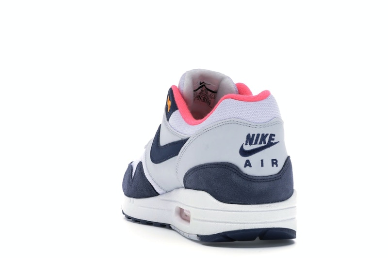 Nike Air Max 1 Pure Platinum Midnight Navy Racer Pink (Women's)