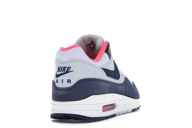 Nike Air Max 1 Pure Platinum Midnight Navy Racer Pink (Women's)