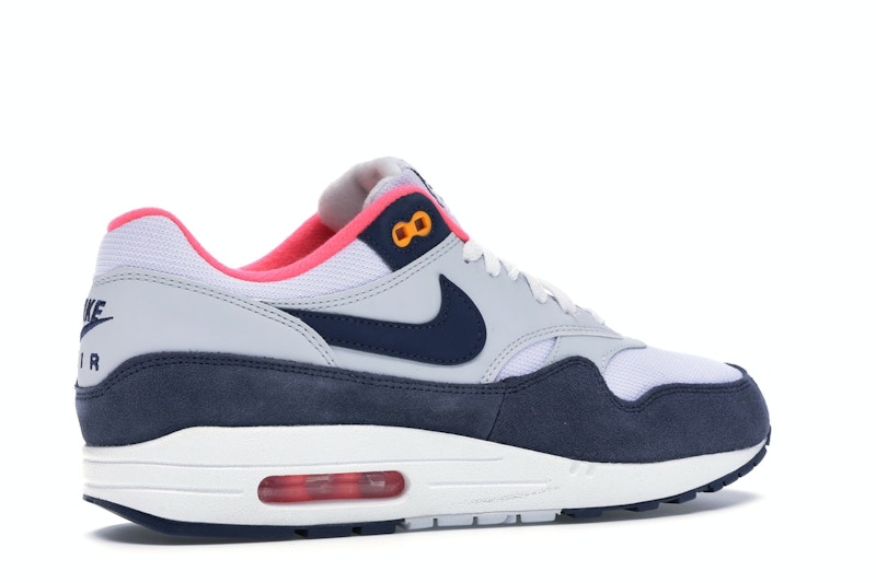 Nike Air Max 1 Pure Platinum Midnight Navy Racer Pink (Women's)