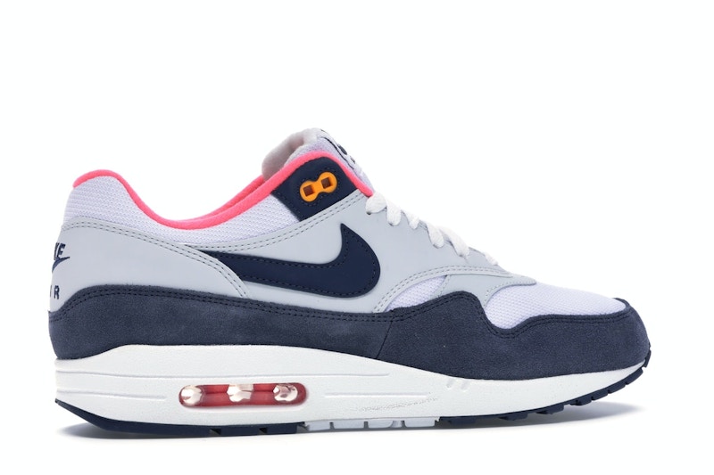 Nike Air Max 1 Pure Platinum Midnight Navy Racer Pink (Women's)