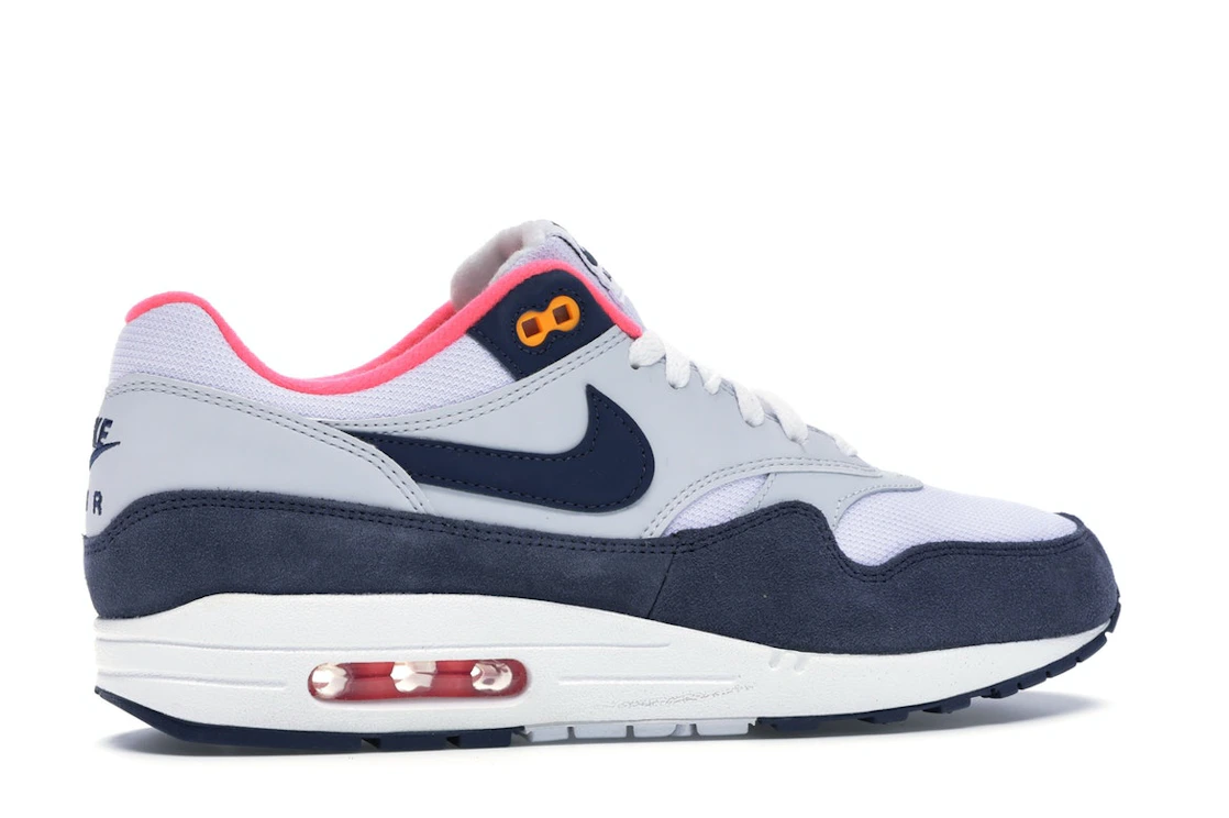 Nike Air Max 1 Pure Platinum Midnight Navy Racer Pink (Women's)