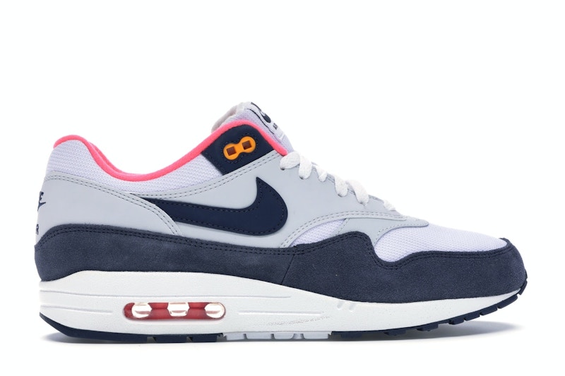 Nike Air Max 1 Pure Platinum Midnight Navy Racer Pink (Women's)