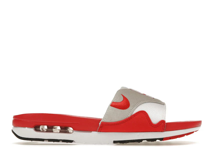 Nike Air Max 1 Slide White University Red 0