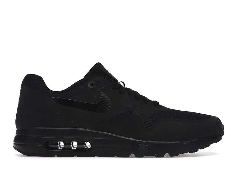 Nike Air Max 1 Ultra Essential Triple Black Men s 819476 001 US