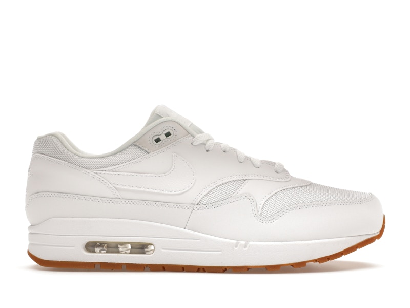 Nike white sneakers with gum sole sale