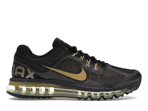 Nike Air Max 2013 Nero Oro Piatto 0