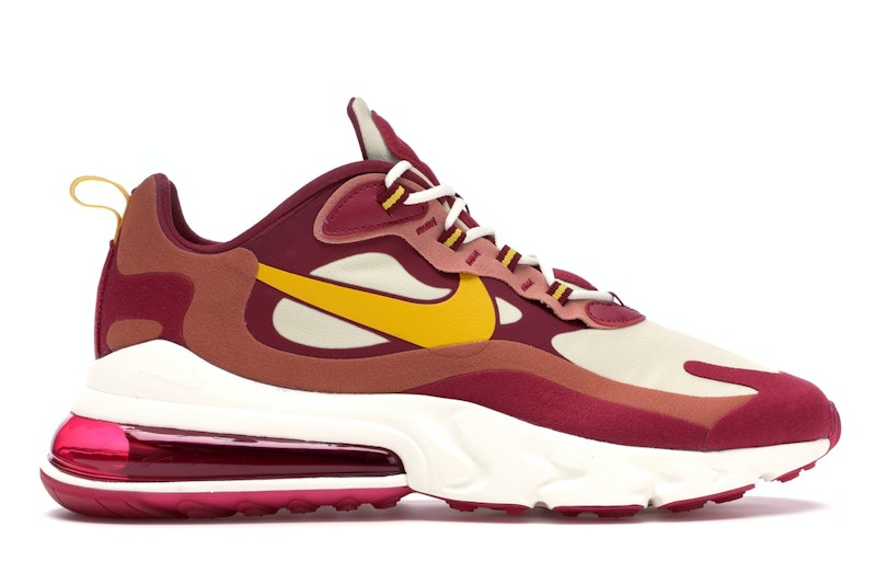 Nike women's' air max outlet 270 react shoes white/beige/burgundy