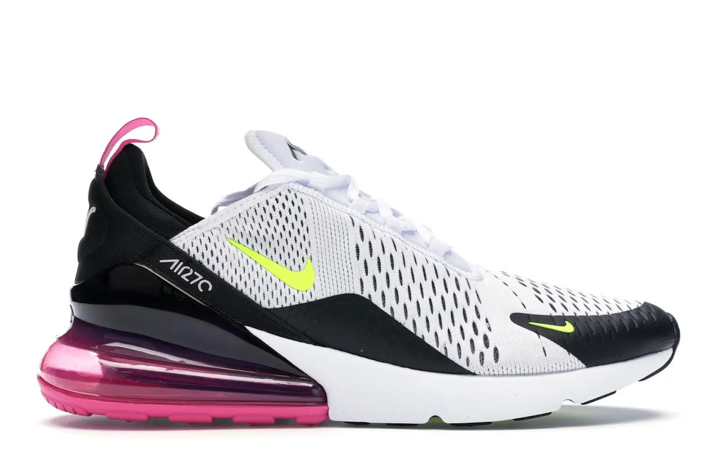 Nike Air Max 270 White Black Fuchsia Volt Men's - AH8050-109 - US