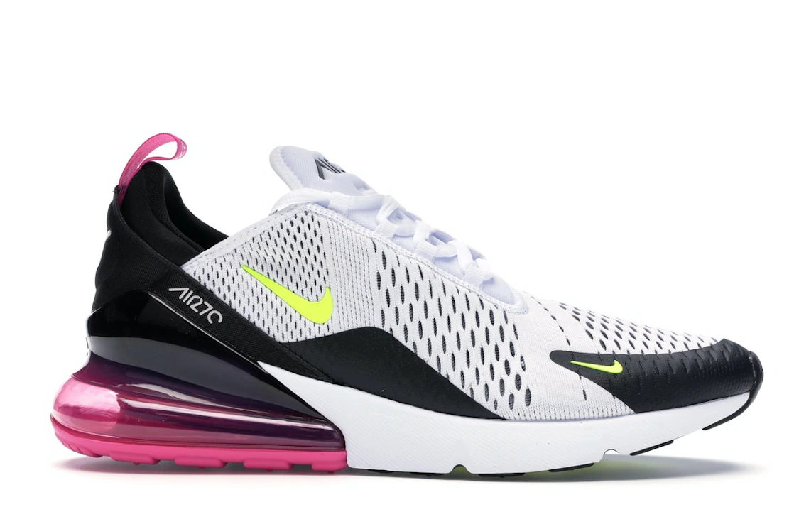 Nike Air Max 270 White Black Fuchsia Volt
