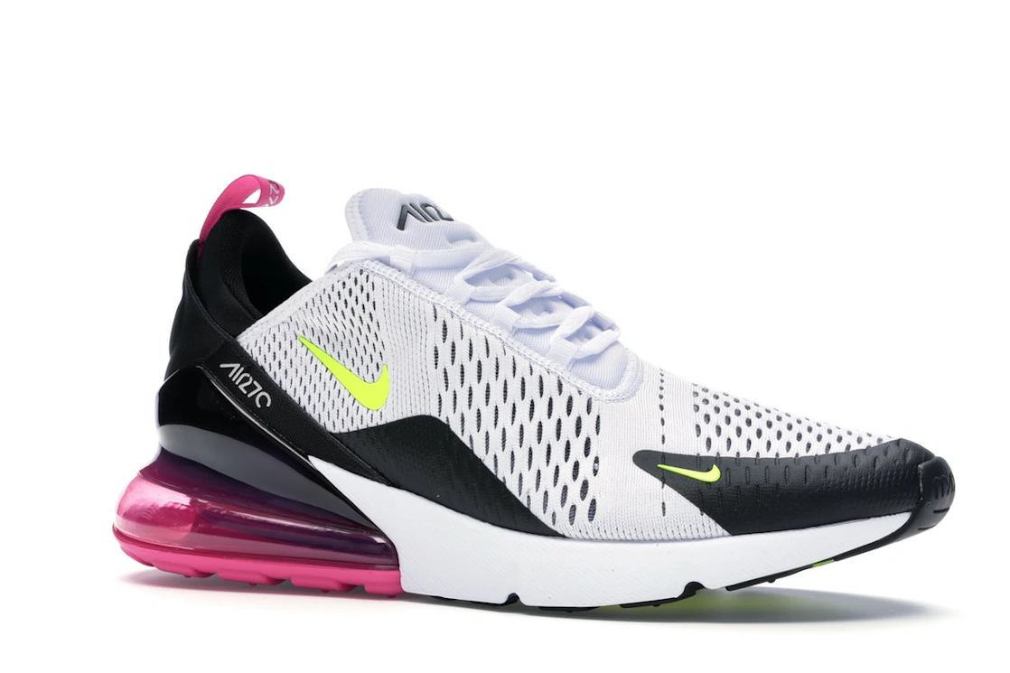 Nike Air Max 270 White Black Fuchsia Volt