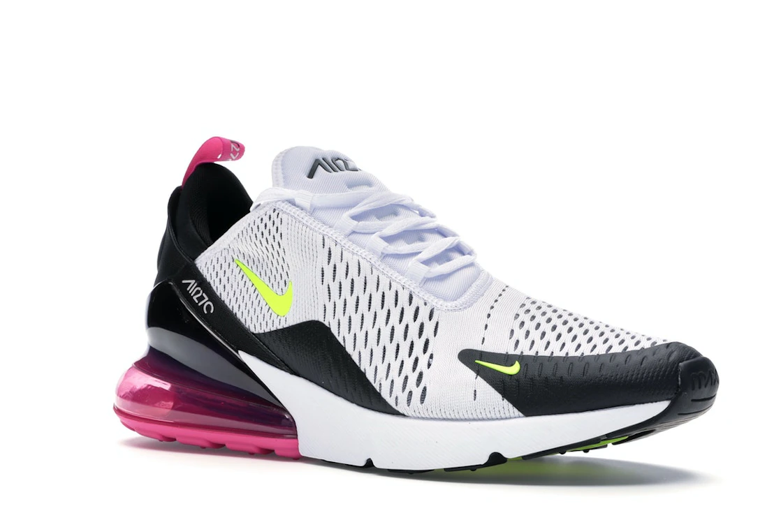 Nike Air Max 270 White Black Fuchsia Volt