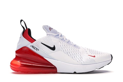 Nike Air Max 270 White Black University Red Men's BV2523-100 US